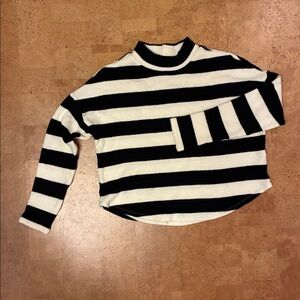 Socialite Black & White Striped Sweater